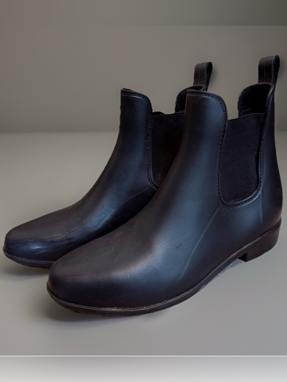 A New Day Black Ankle Rain Boots sz 8